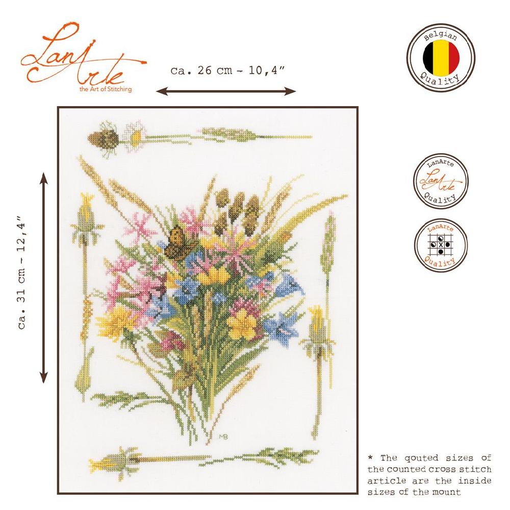 Lanarte Kit Au Point Compté Bouquet Champêtre
