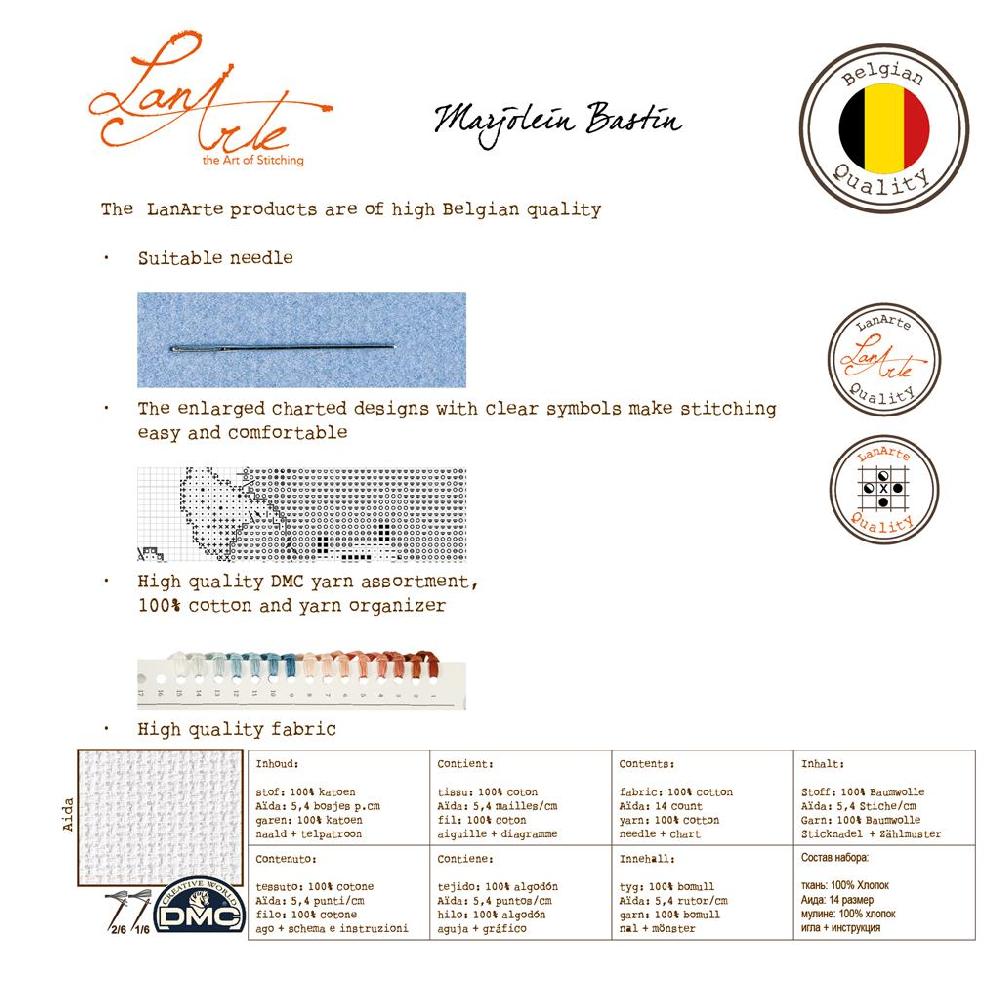 Lanarte Kit Au Point Compté Bouquet Champêtre