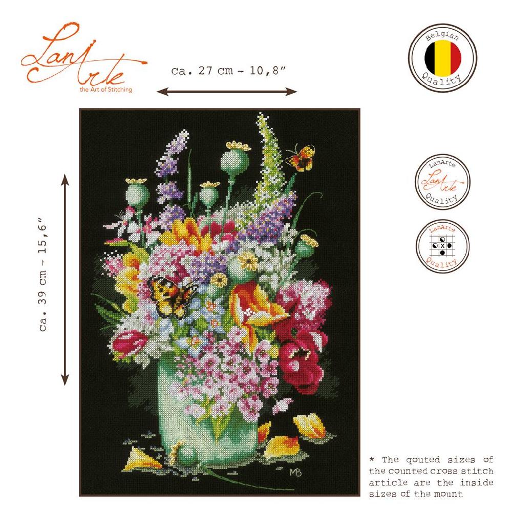 Lanarte Kit Au Point Compté Bouquet Coloré