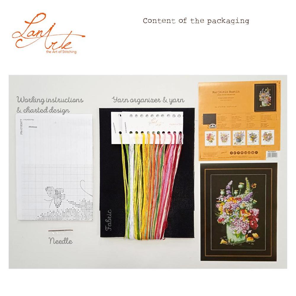 Lanarte Kit Au Point Compté Bouquet Coloré