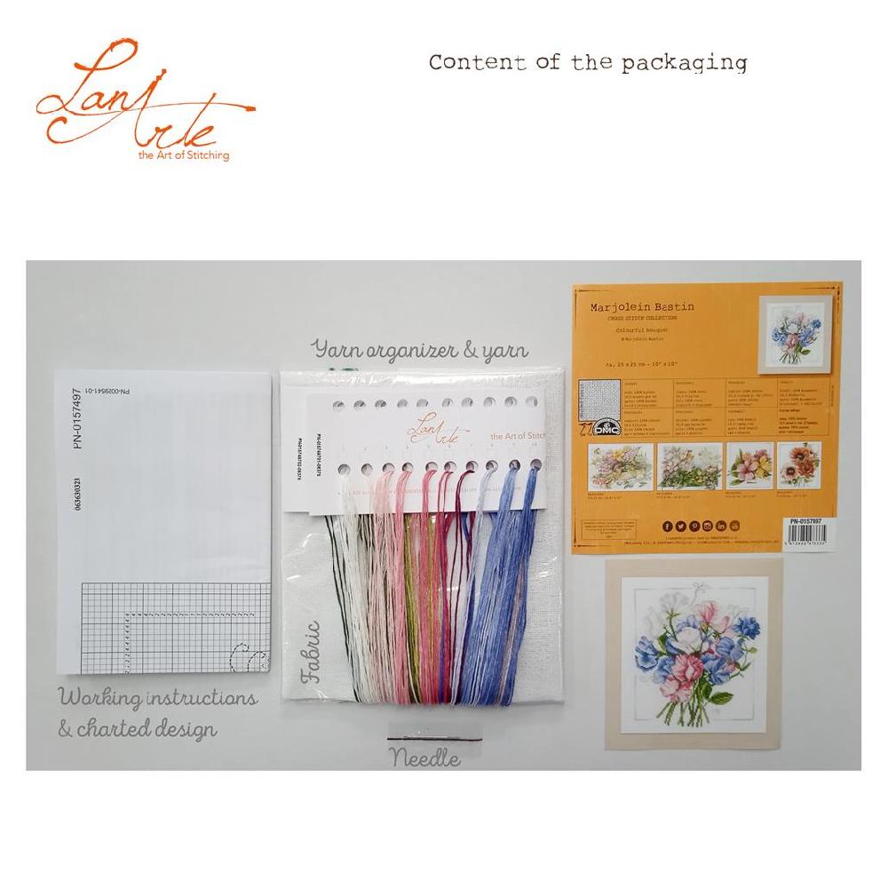 Lanarte Kit Au Point Compté Bouquet Coloré