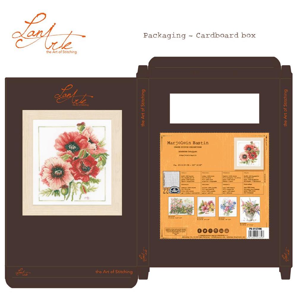 Lanarte Kit Au Point Compté Bouquet D'anemones