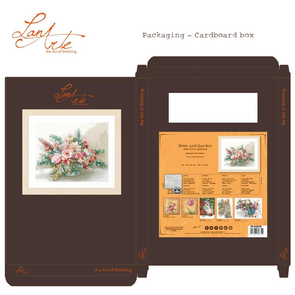 Lanarte Kit Au Point Compté Bouquet De Fleurs