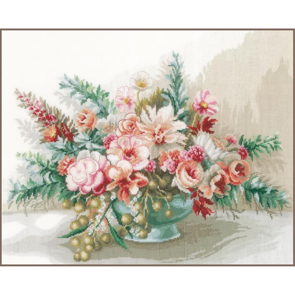 lanarte Kit au point compté Bouquet de fleurs