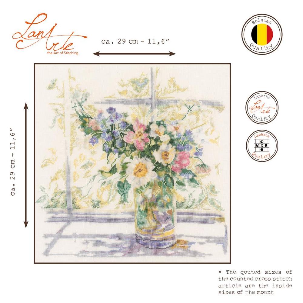 Lanarte Kit Au Point Compté Bouquet De Fleurs