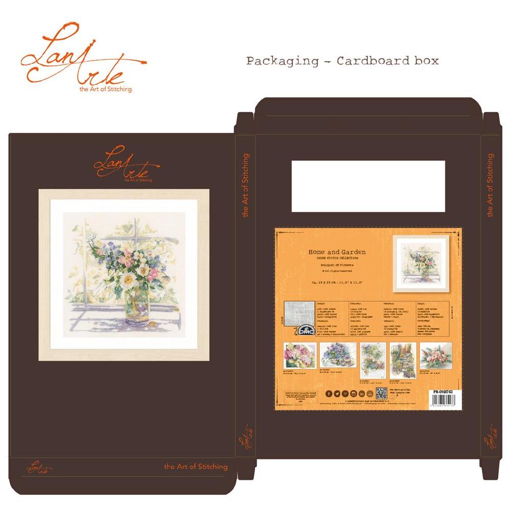 Lanarte Kit Au Point Compté Bouquet De Fleurs