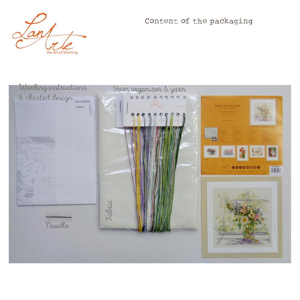 Lanarte Kit Au Point Compté Bouquet De Fleurs