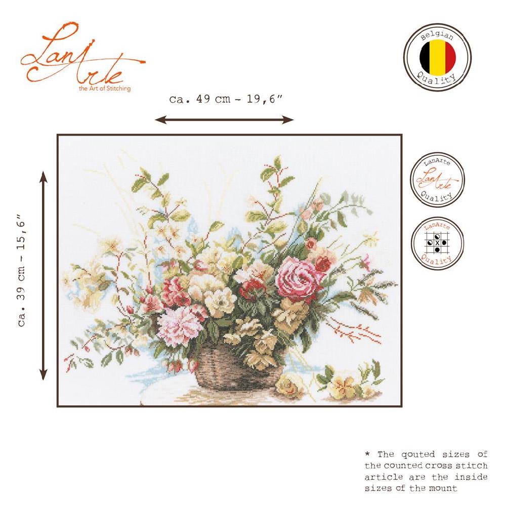 Lanarte Kit Au Point Compté Bouquet De Roses