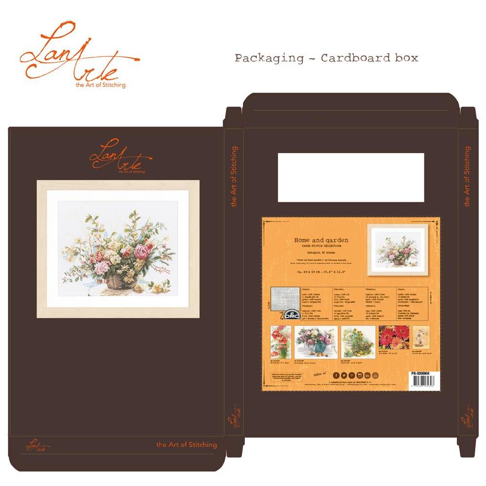 Lanarte Kit Au Point Compté Bouquet De Roses