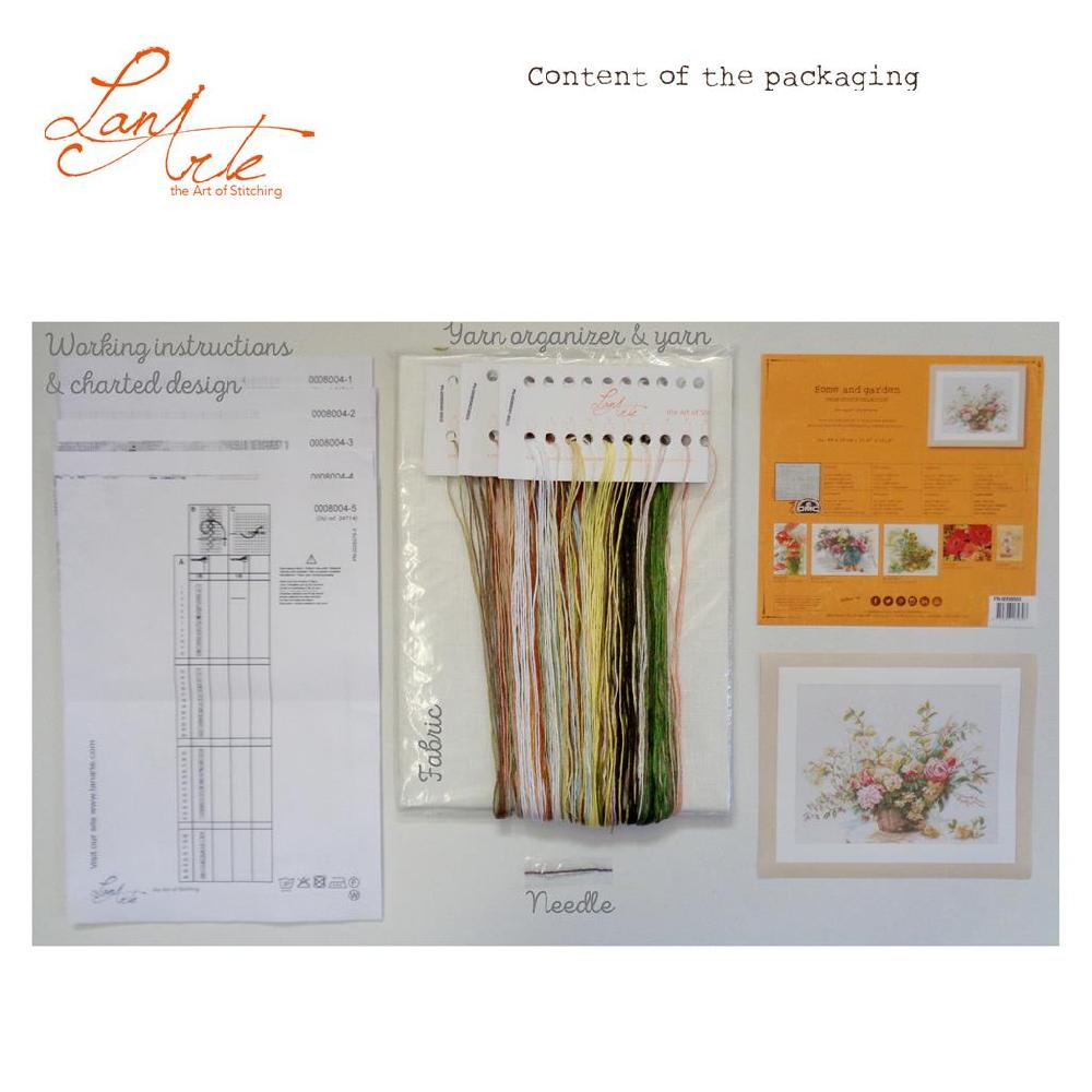 Lanarte Kit Au Point Compté Bouquet De Roses