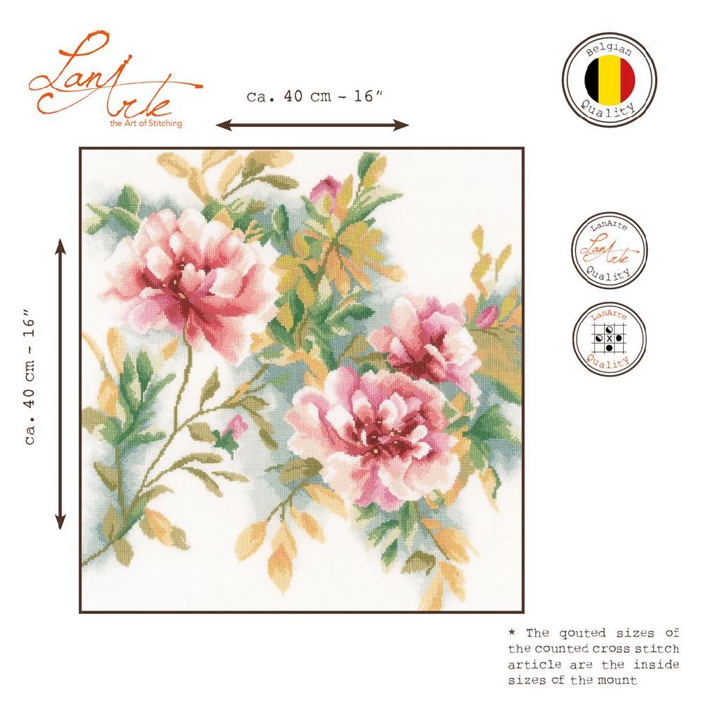 Lanarte Kit Au Point Compté Branche De Rose