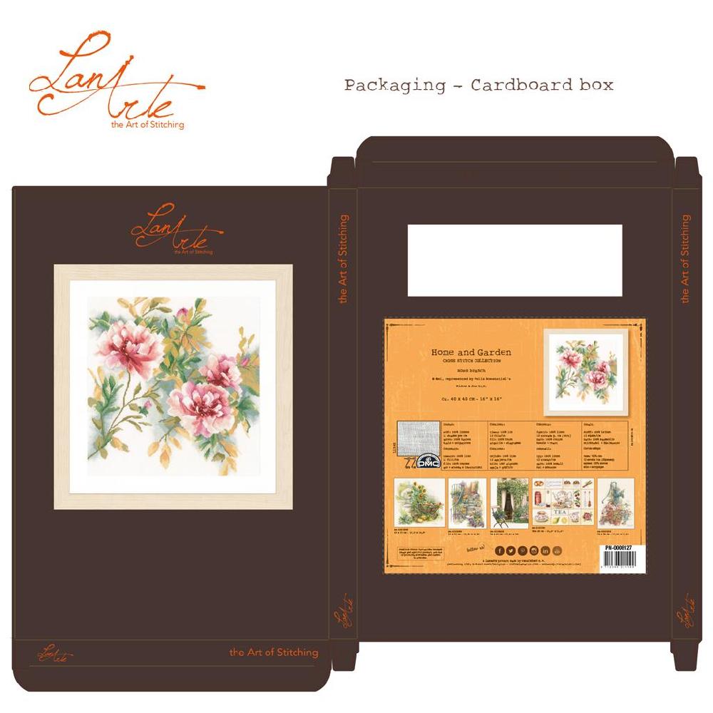 Lanarte Kit Au Point Compté Branche De Rose