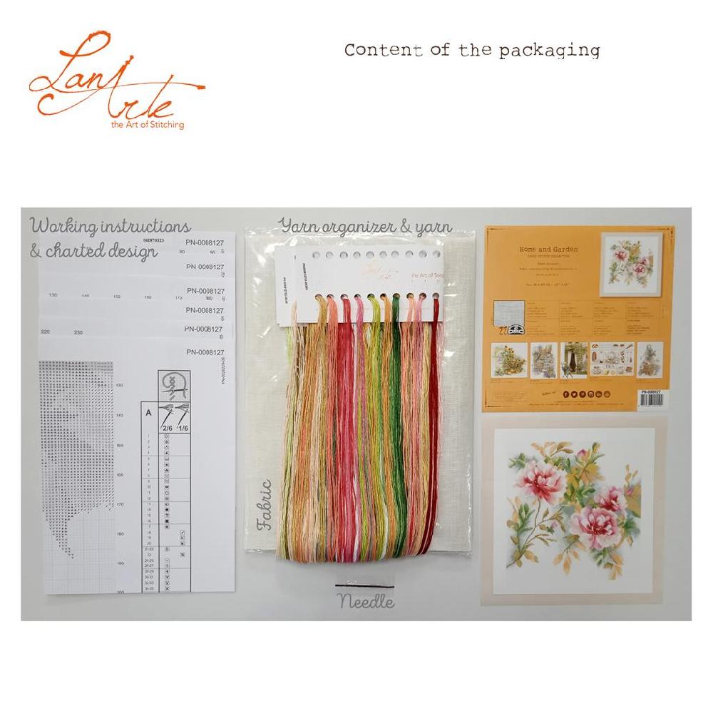 Lanarte Kit Au Point Compté Branche De Rose