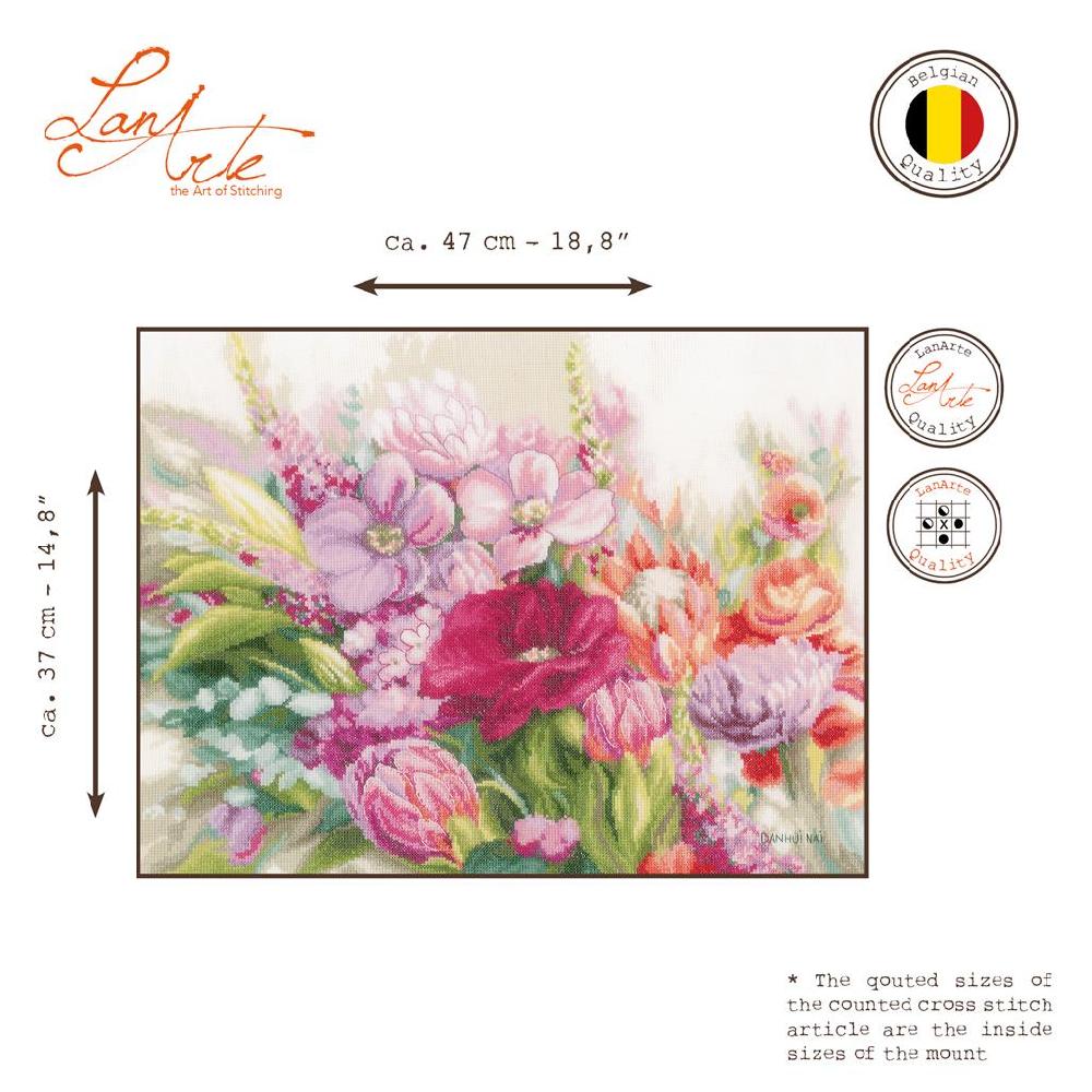 Lanarte Kit Au Point Compté Bright Florals