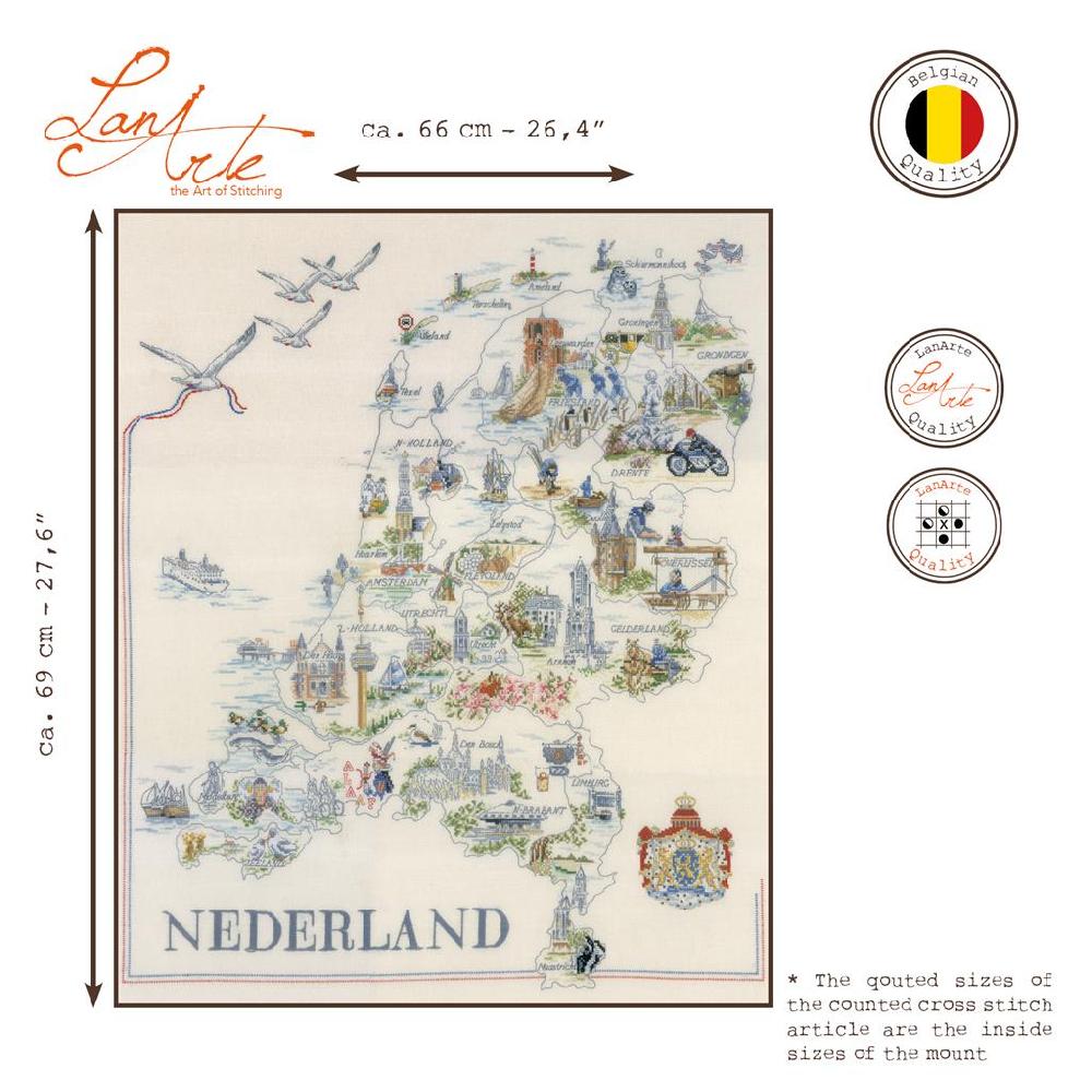 Lanarte Kit Au Point Compté Carte Des Pays-Bas
