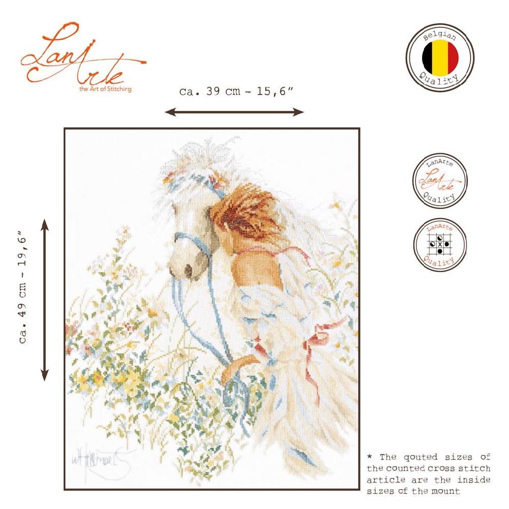 Lanarte Kit Au Point Compté Cheval Et Fleurs