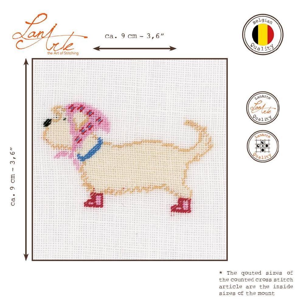 Lanarte Kit Au Point Compté Chien Avec écharpe