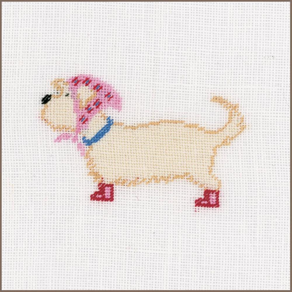 lanarte Kit au point compté Chien avec écharpe