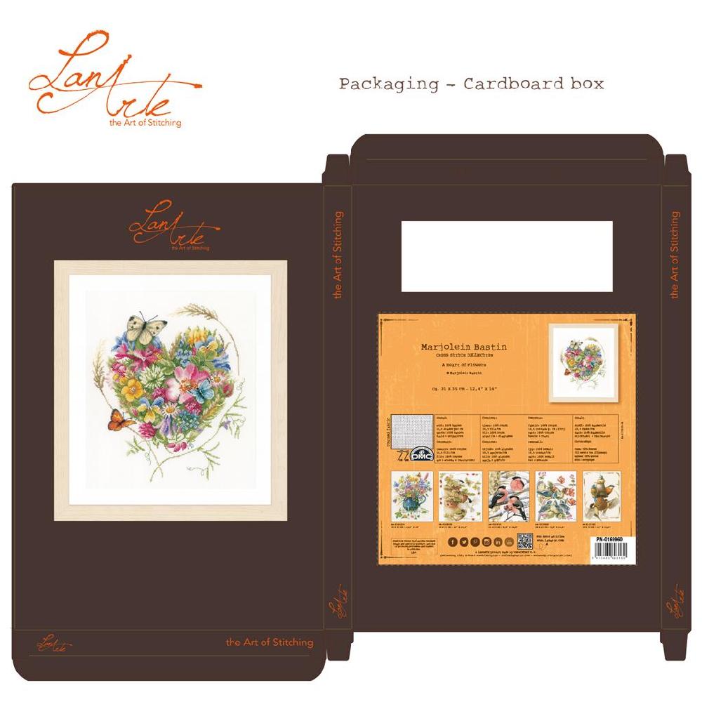 Lanarte Kit Au Point Compté Coeur De Fleurs