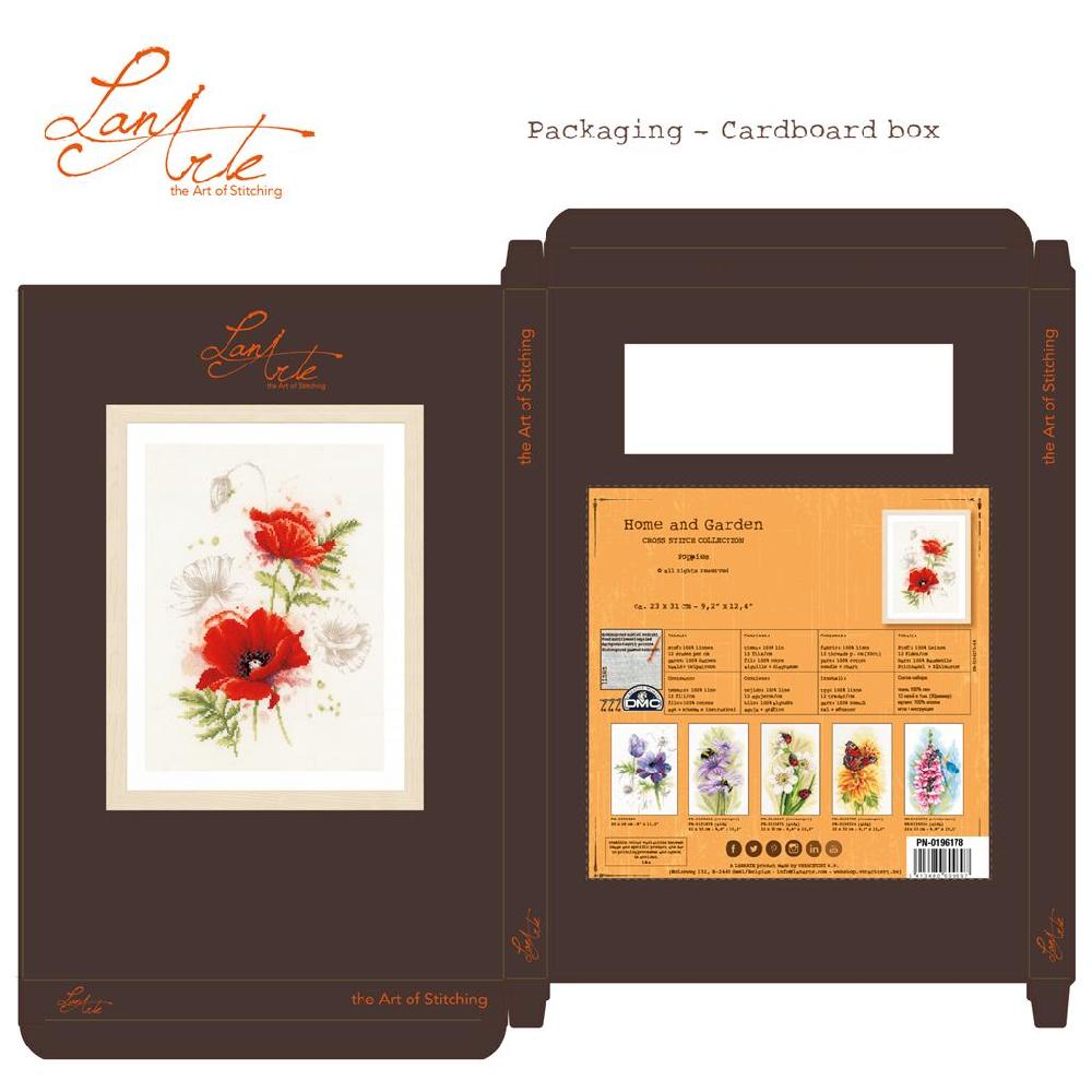 Lanarte Kit Au Point Compté Coquelicots