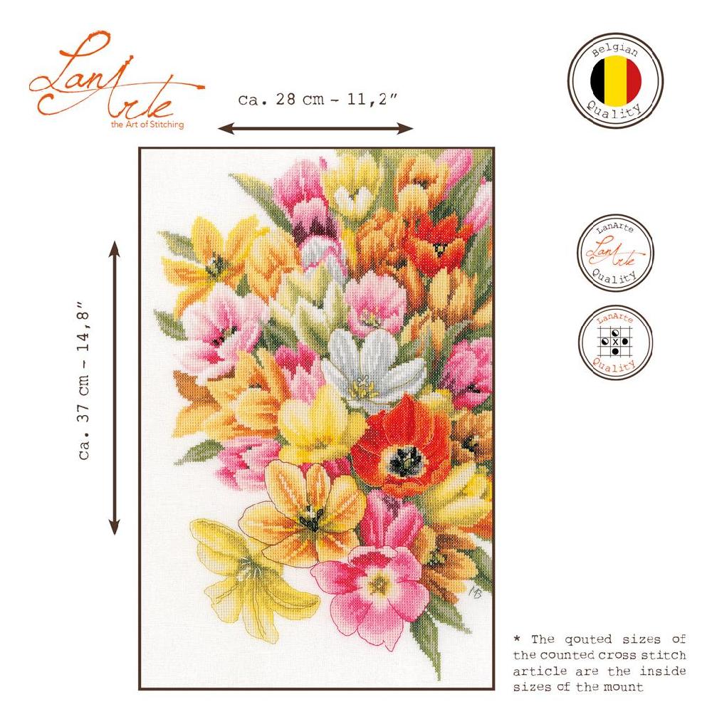 Lanarte Kit Au Point Compté Couvre-moi De Tulipes