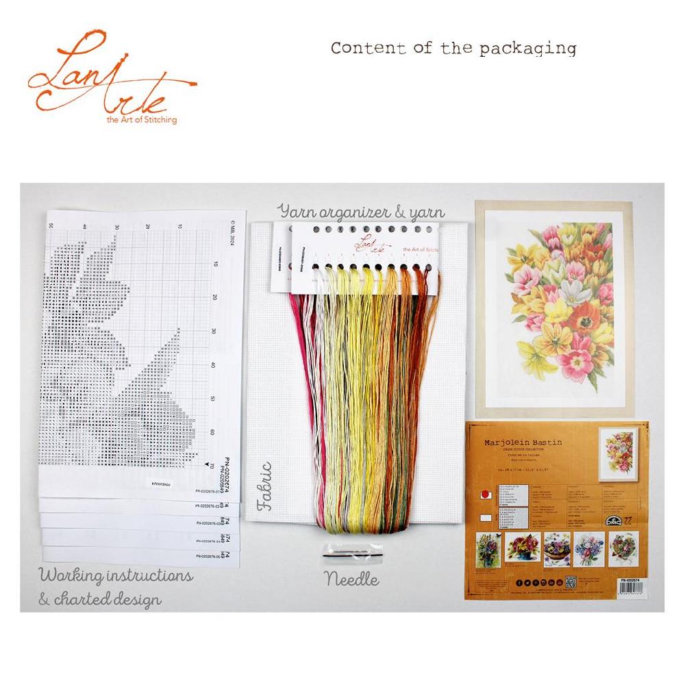 Lanarte Kit Au Point Compté Couvre-moi De Tulipes