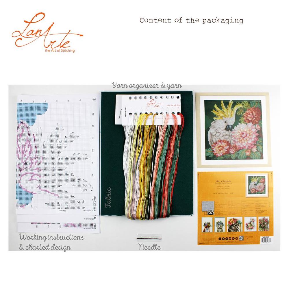 Lanarte Kit Au Point Compté Dahlias Du Cacatoès