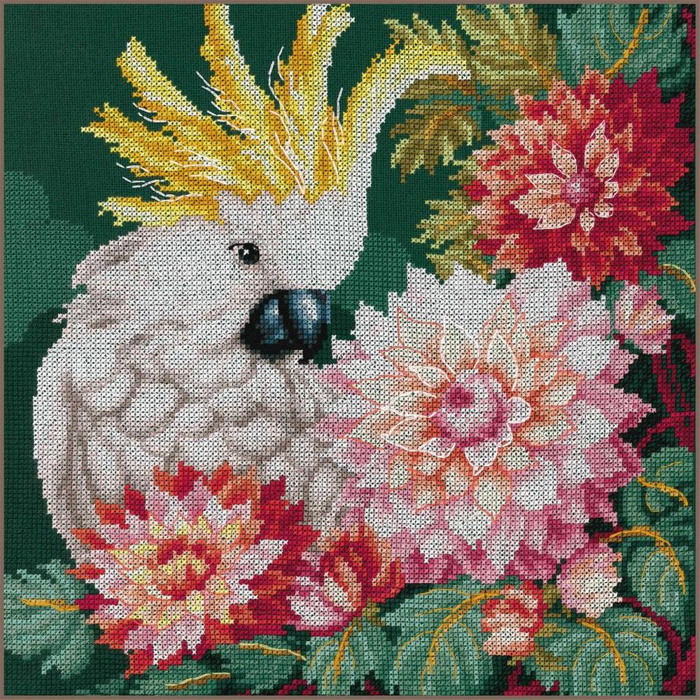 lanarte Kit au point compté Dahlias du cacatoès