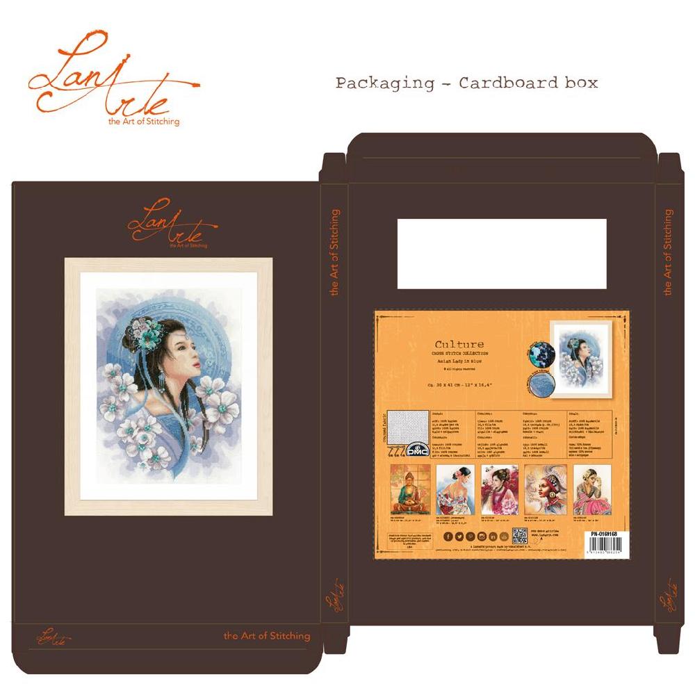 Lanarte Kit Au Point Compté Dame Asiatique En Bleu