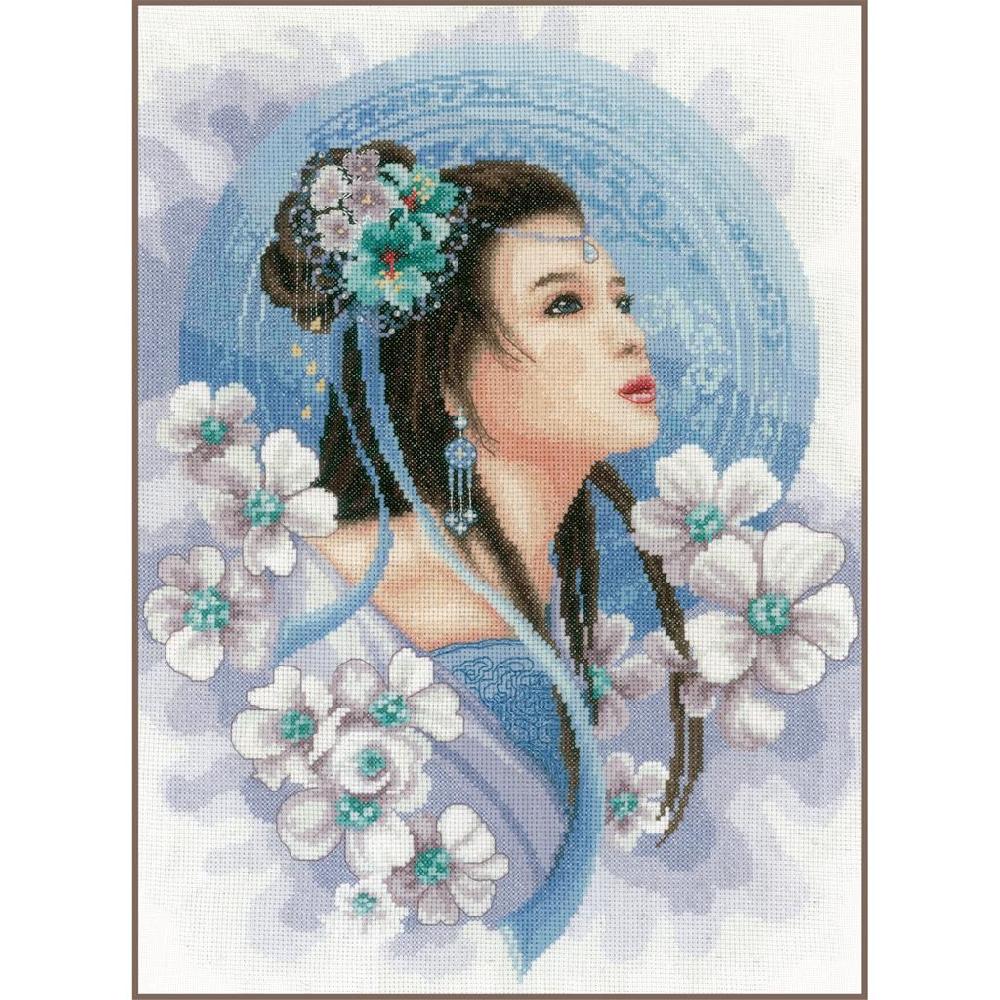 lanarte Kit au point compté Dame asiatique en bleu