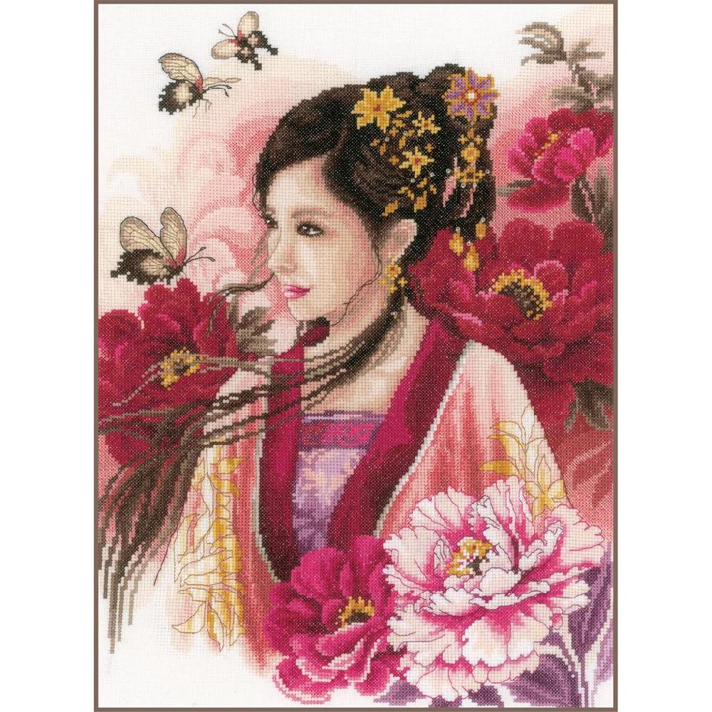 lanarte Kit au point compté Dame asiatique en rose