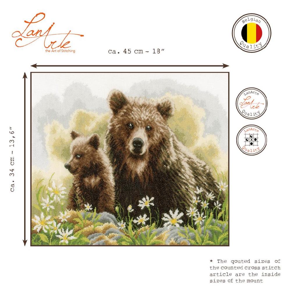 Lanarte Kit Au Point Compté Des Ours Dans Les Bois