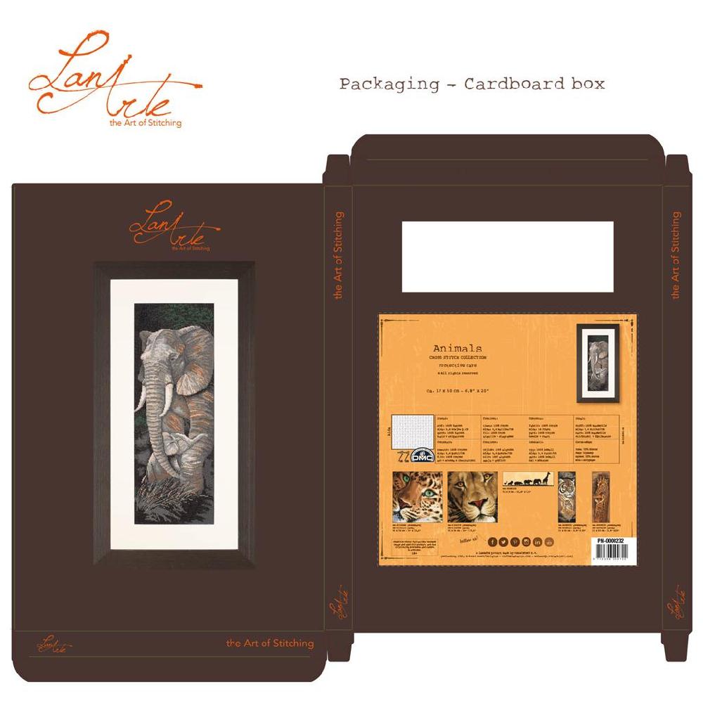 Lanarte Kit Au Point Compté Eléphant Avec Petit