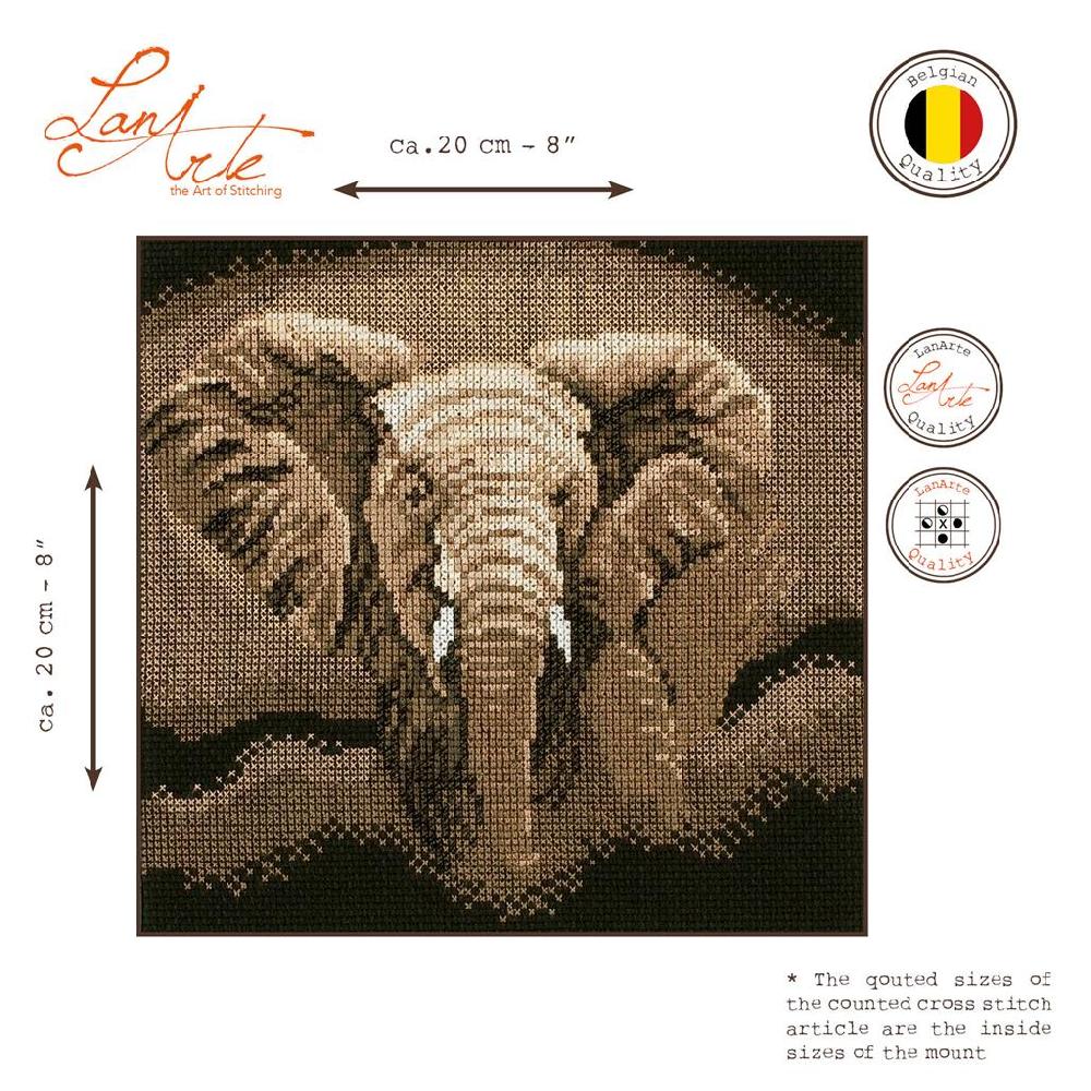 Lanarte Kit Au Point Compté Elephant Chassant
