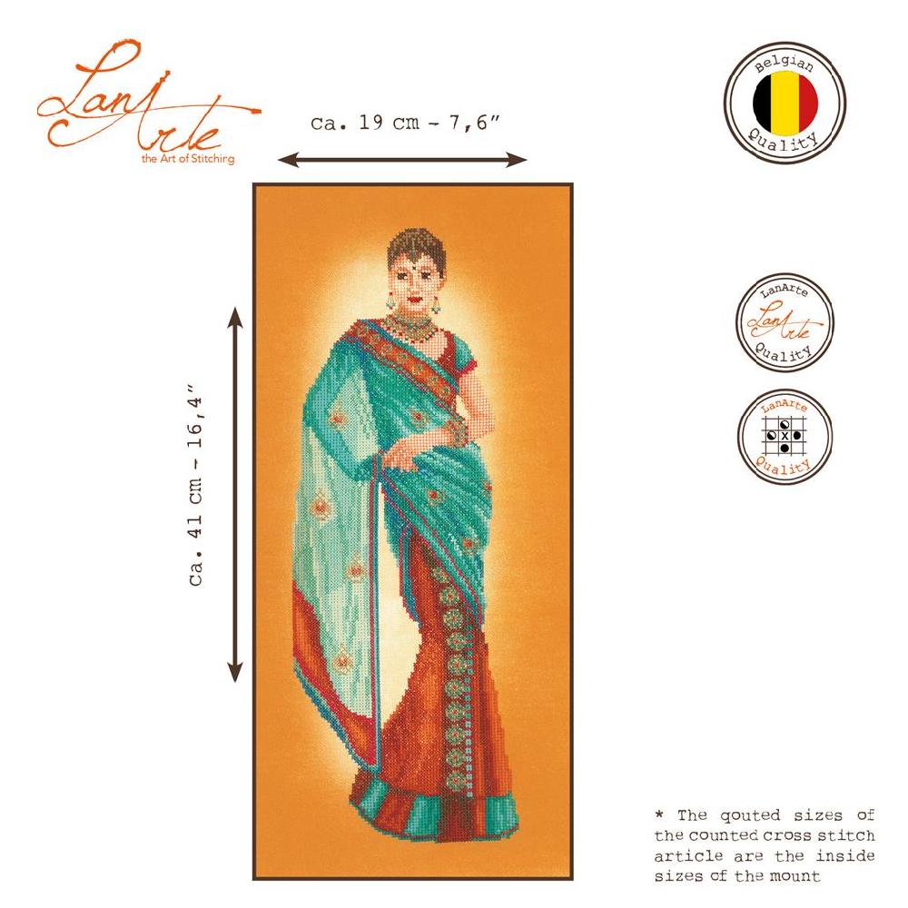 Lanarte Kit Au Point Compté Femme Indienne Au Sari