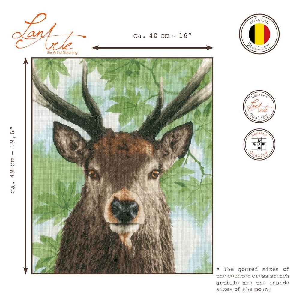 Lanarte Kit Au Point Compté Fier Cerf Rouge