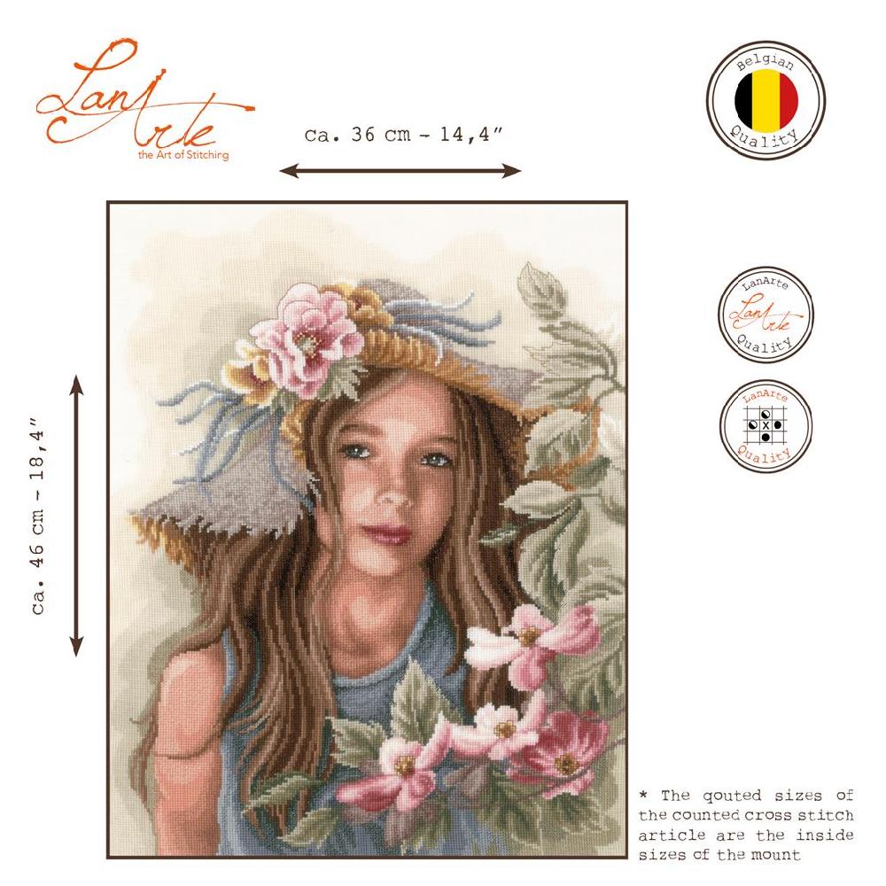 Lanarte Kit Au Point Compté Fille Avec Chapeau