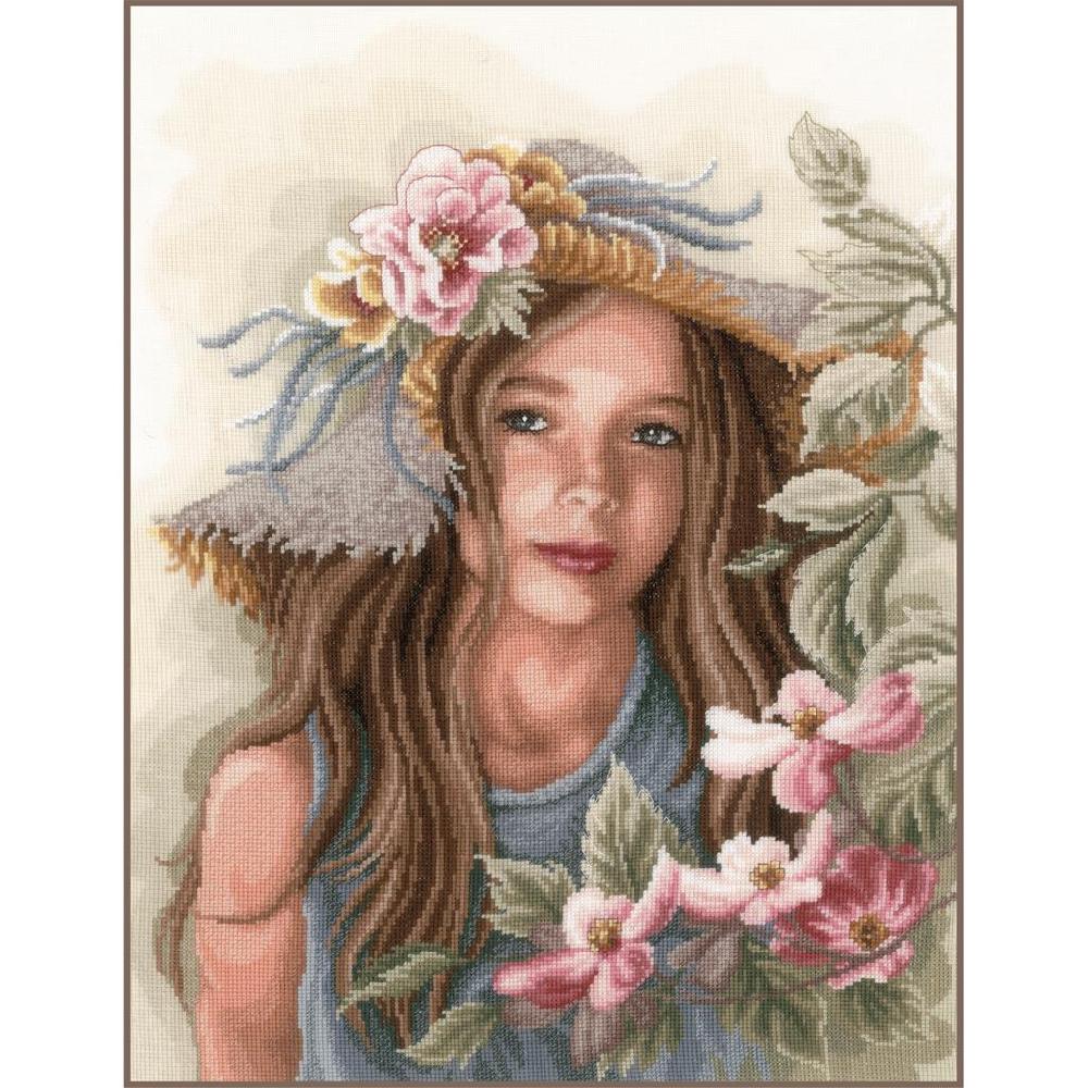 lanarte Kit au point compté Fille avec chapeau