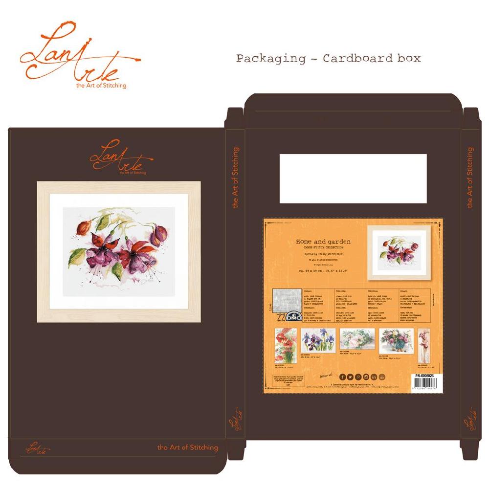Lanarte Kit Au Point Compté Fleurs En Aquarelle