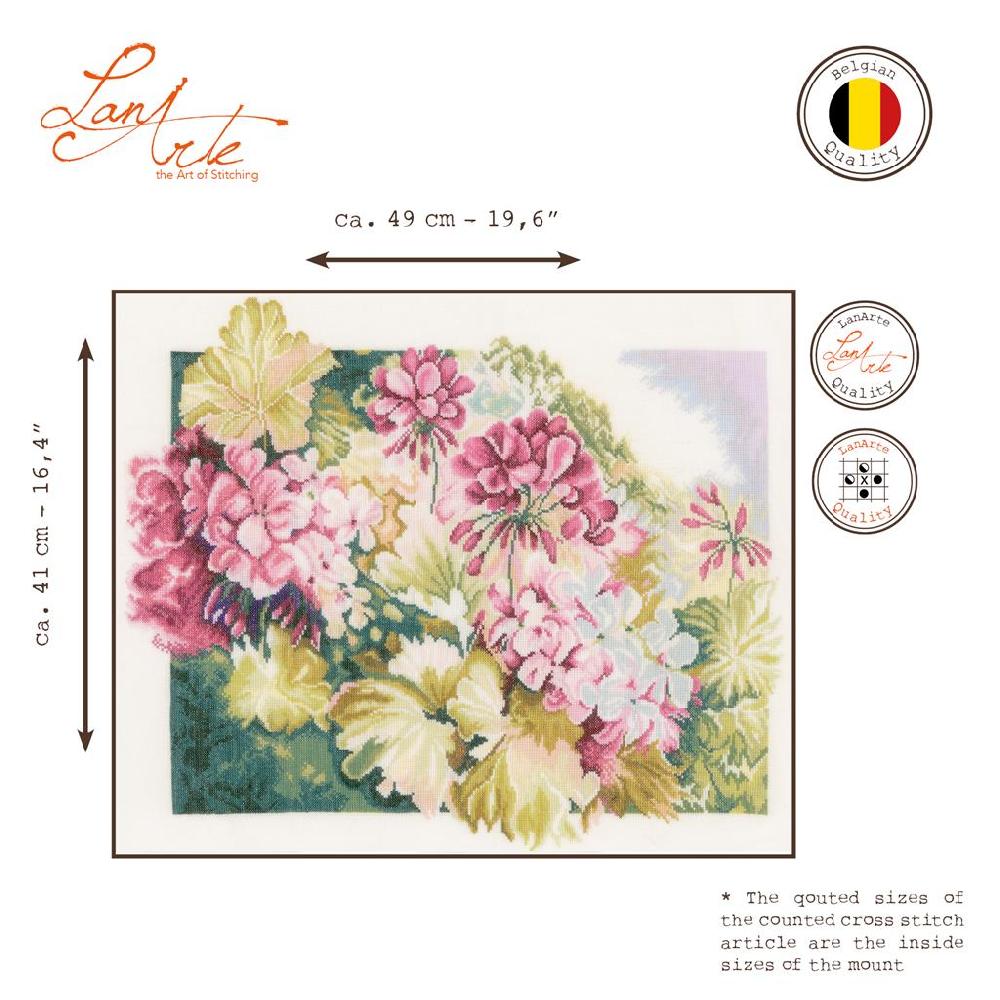 Lanarte Kit Au Point Compté Géraniums