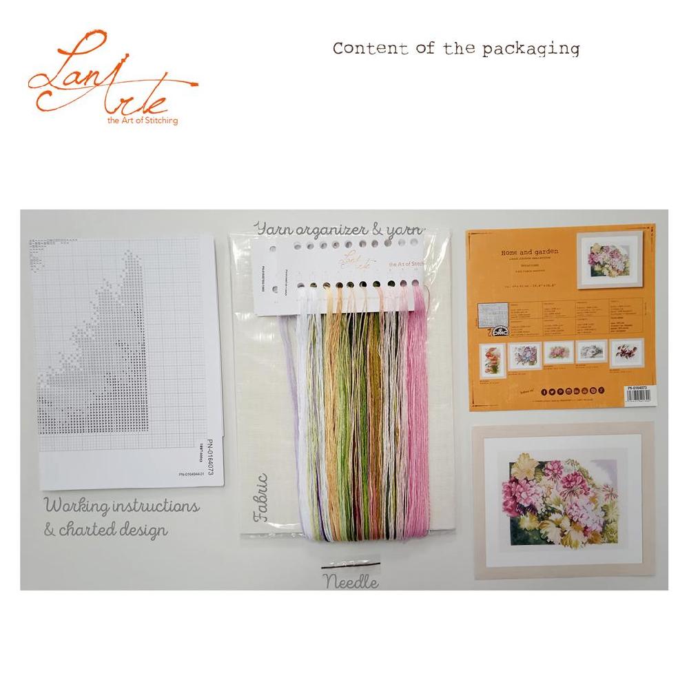 Lanarte Kit Au Point Compté Géraniums