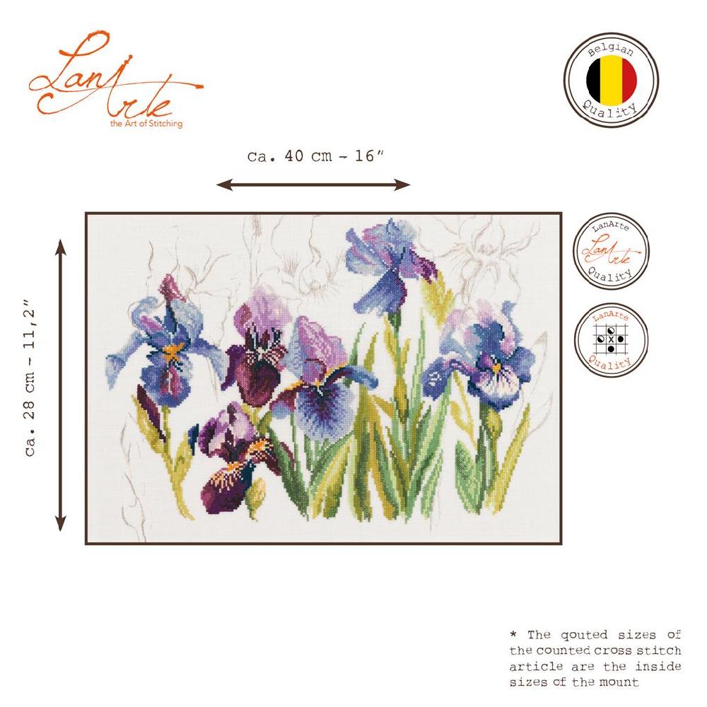Lanarte Kit Au Point Compté Iris Bleues