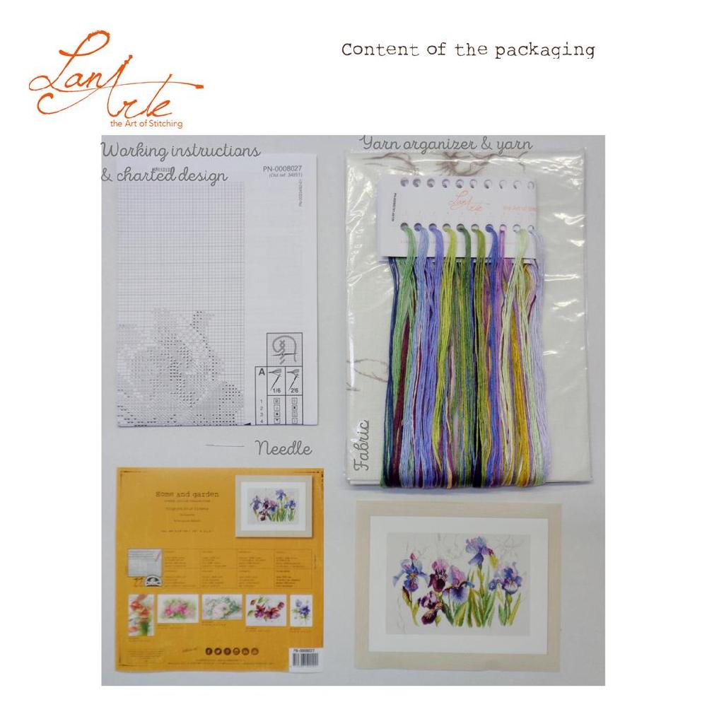 Lanarte Kit Au Point Compté Iris Bleues