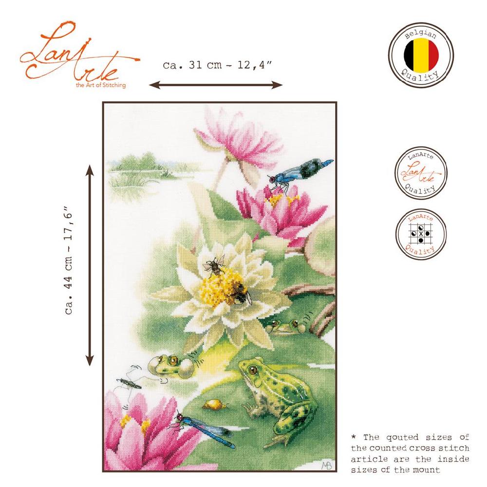 Lanarte Kit Au Point Compté Lys Et Grenouilles