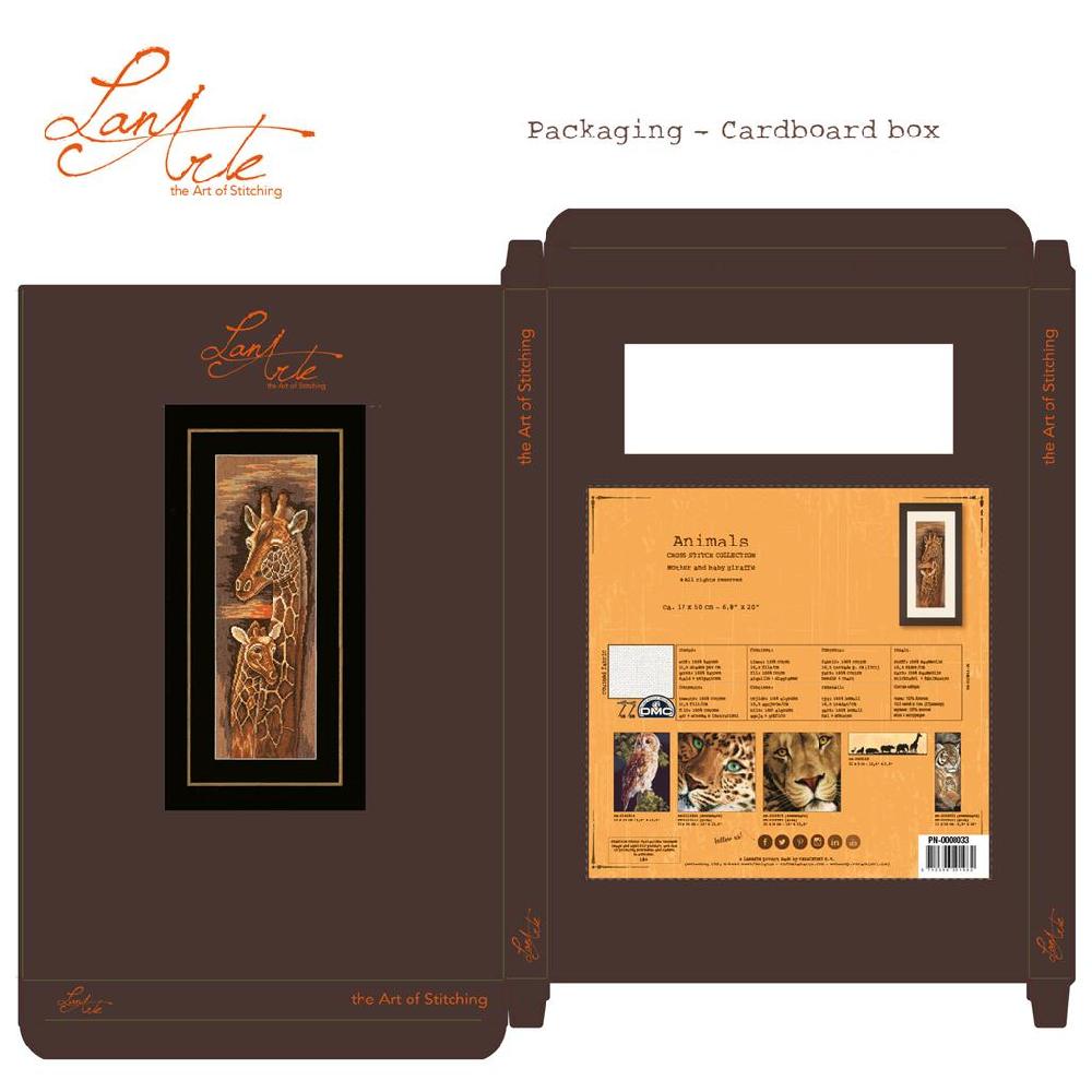 Lanarte Kit Au Point Compté Mère Et Bébé Girafe