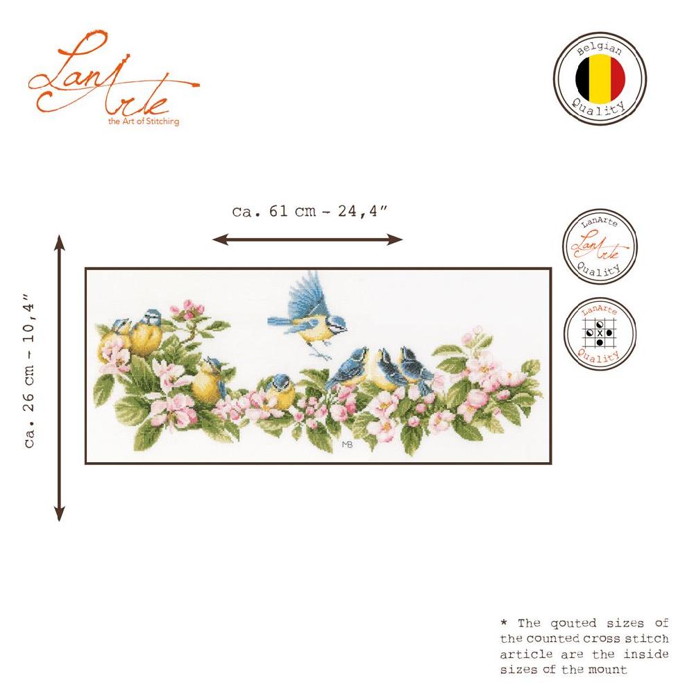 Lanarte Kit Au Point Compté Mésanges Bleues