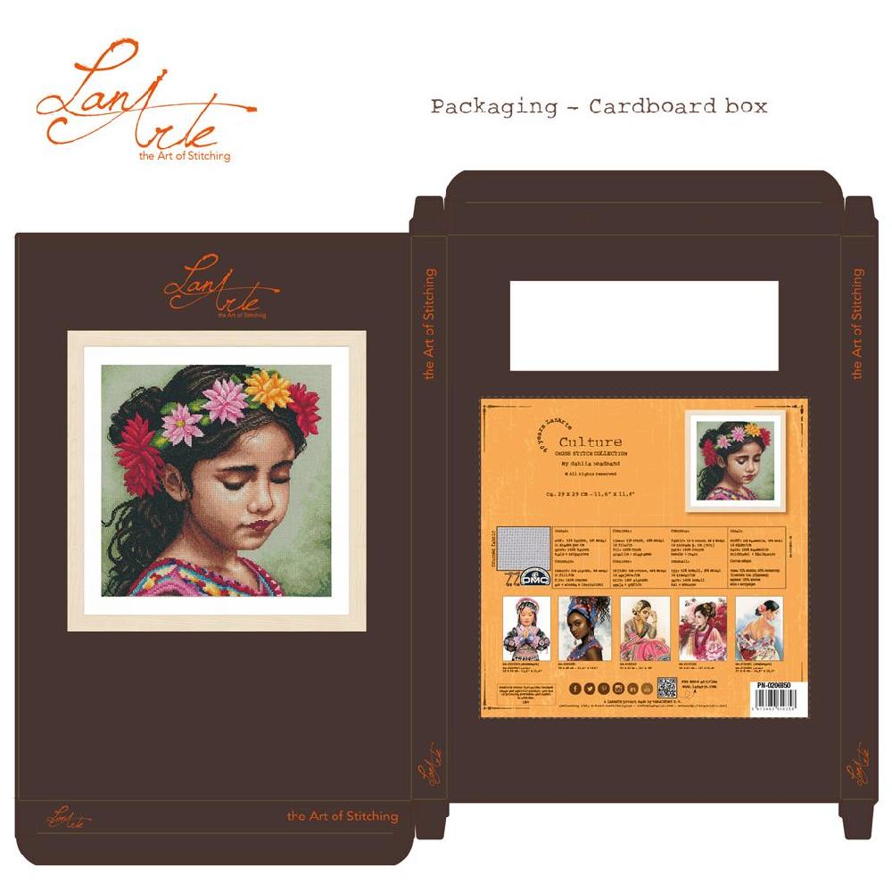 Lanarte Kit Au Point Compté Mon Bandeau De Dahlias