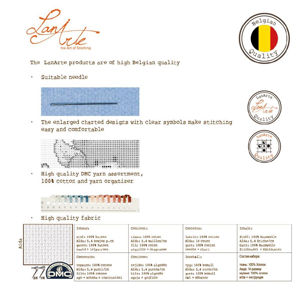 Lanarte Kit Au Point Compté Ours En Peluche