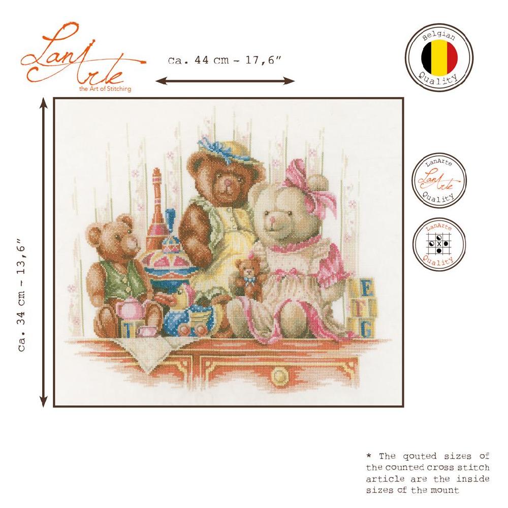 Lanarte Kit Au Point Compté Oursons Et Jouets