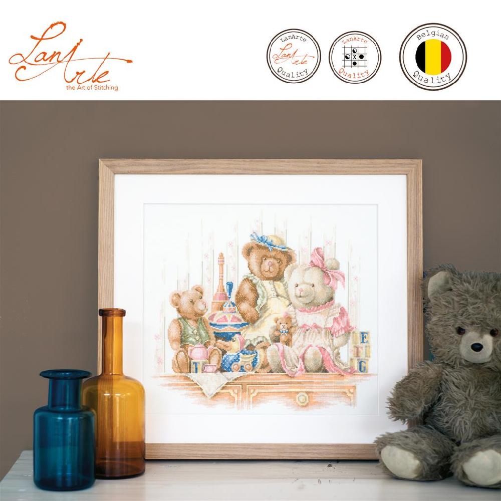 Lanarte Kit Au Point Compté Oursons Et Jouets